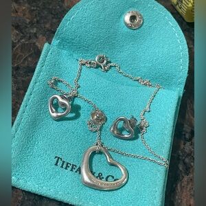 Tiffany & Co. Silver Open Heart Necklace